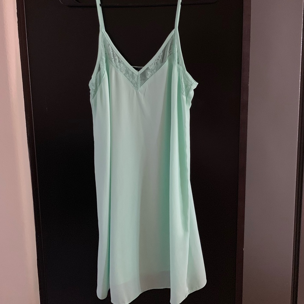 Forever 21 sea foam green slip dress